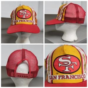 Vtg New Era Pro Design San Francisco 49ers Trucker Hat